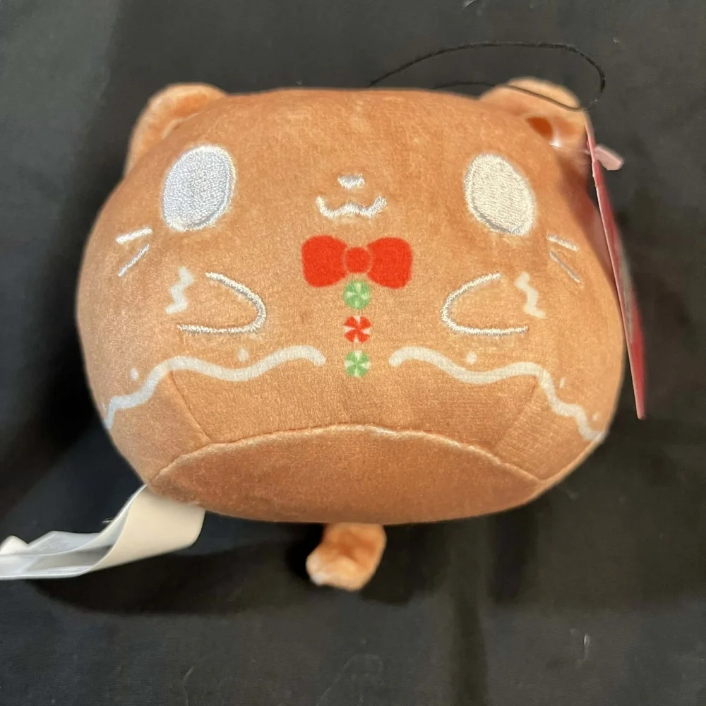 Tee Turtle Plush Gingerbread Cat Ornament
